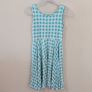 Omi Jo Well Dressed Wolf Aqua Gingham Empire Dress Summer Spring Girls Size 6